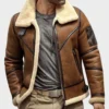 Brown Shearling B3 Flight Sheepskin Leather Jacket