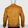 Tan Brown Leather Jacket For Mens