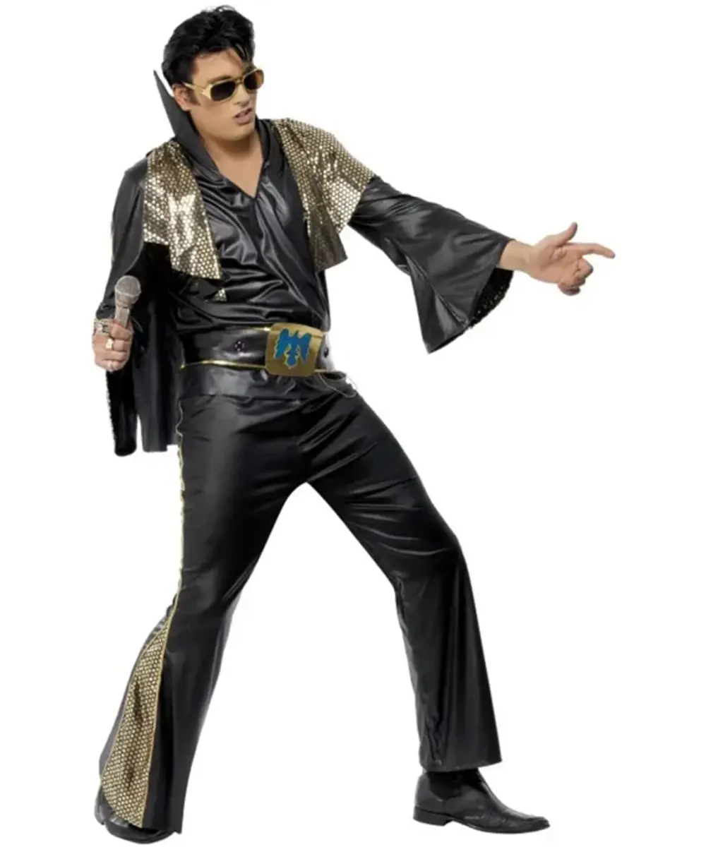 Elvis Black and Golden Costume