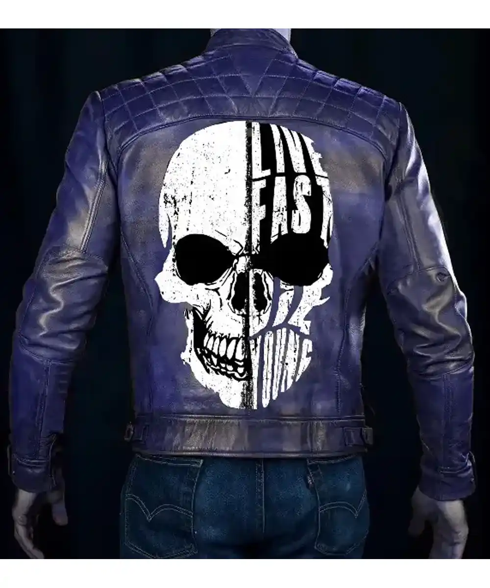 Live Fast Die Young Skull Jacket