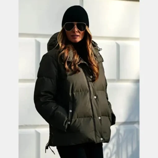 Leonard Melania Trump Puffer Jacket – Army Green